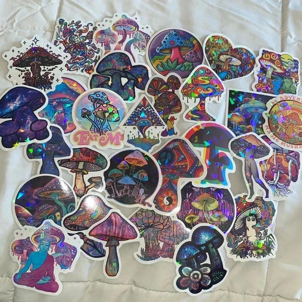 💚 2/$15 pack of 30 Mystery Trippy Psychedelic Stickers 2-4 Inches